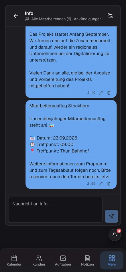 Dunkel, eigene Farbe
